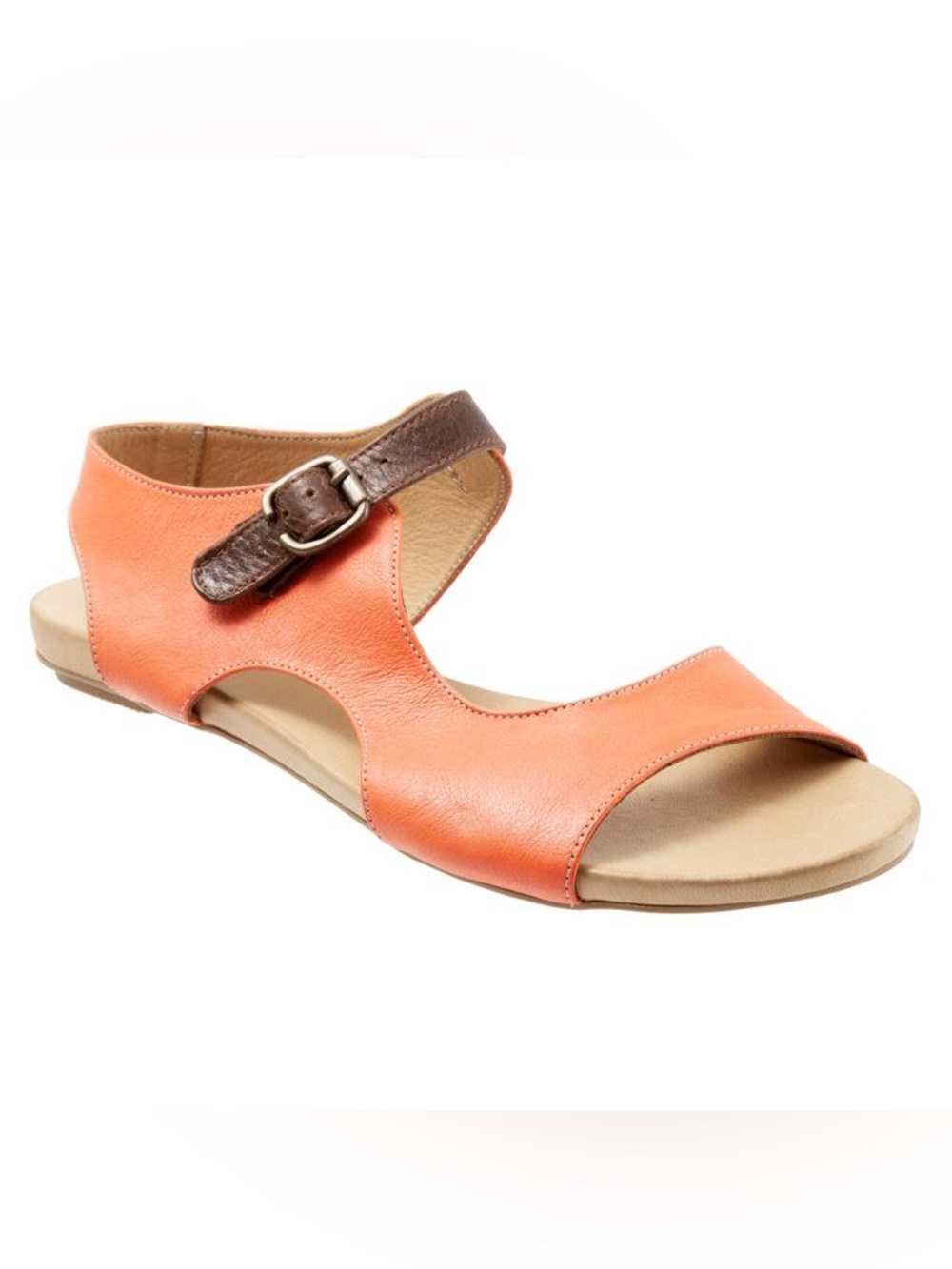 Bueno Women's Kina Sandals Size 38 100% Real Leather Boho Coastal Quiet Luxury